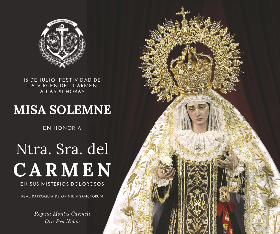 16 de julio día de la Virgen del Carmen